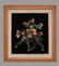 framed Chinese ceramic roof tile of an immortal