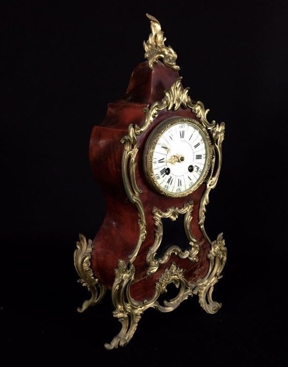 LOUIS XV STYLE ORMOLU MOUNTED CLOCK (1 of 2)