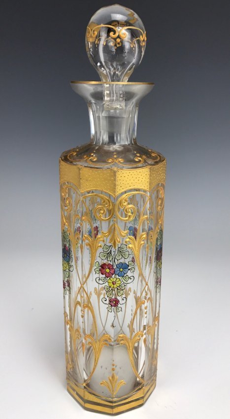 19TH C. ENAMELLED MOSER LIQUOR BOTTLE (1 of 1)