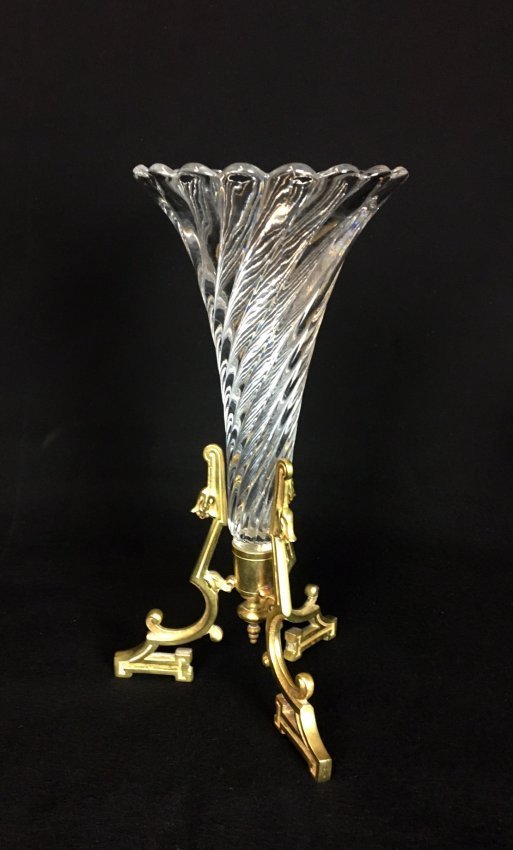 19TH CENTURY DORE BRONZE AND BACCARAT VASE (1 of 2)