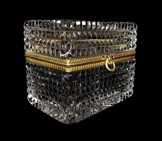 DORE BRONZE MOUNTED BACCARAT GLASS BOX (1 of 3)