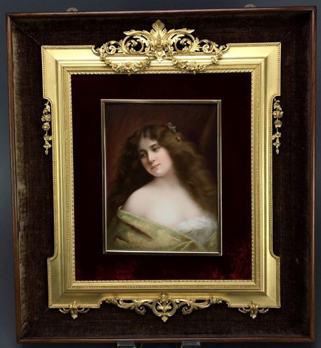 A 19TH CENTURY BERLIN KPM PORCELAIN PLAQUE (1 of 2)