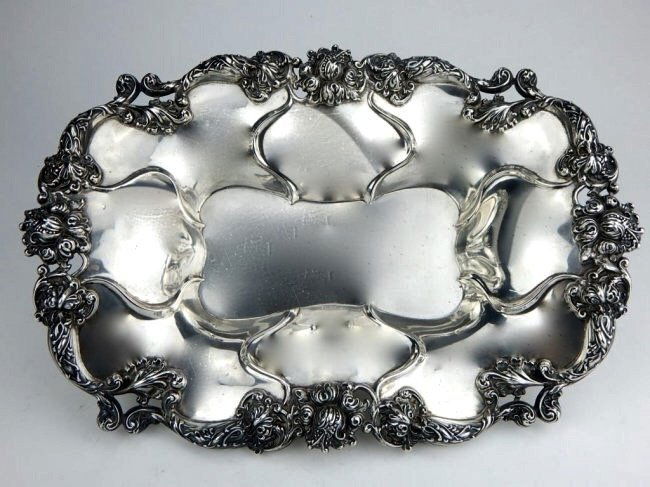 19TH C. STERLING SILVER SERVING DISH (1 of 3)