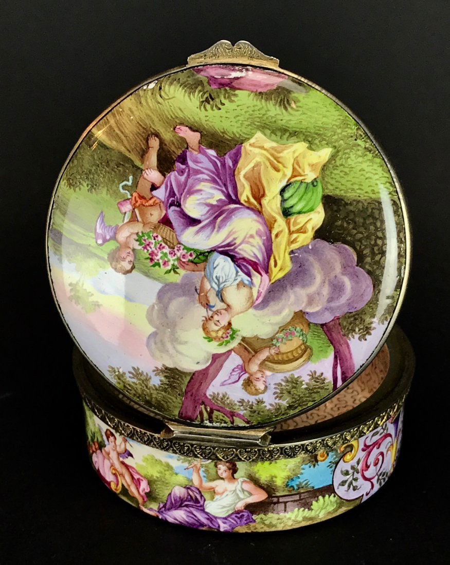 VIENNESE ENAMEL SILVER BOX CIRCA 1880 (1 of 3)