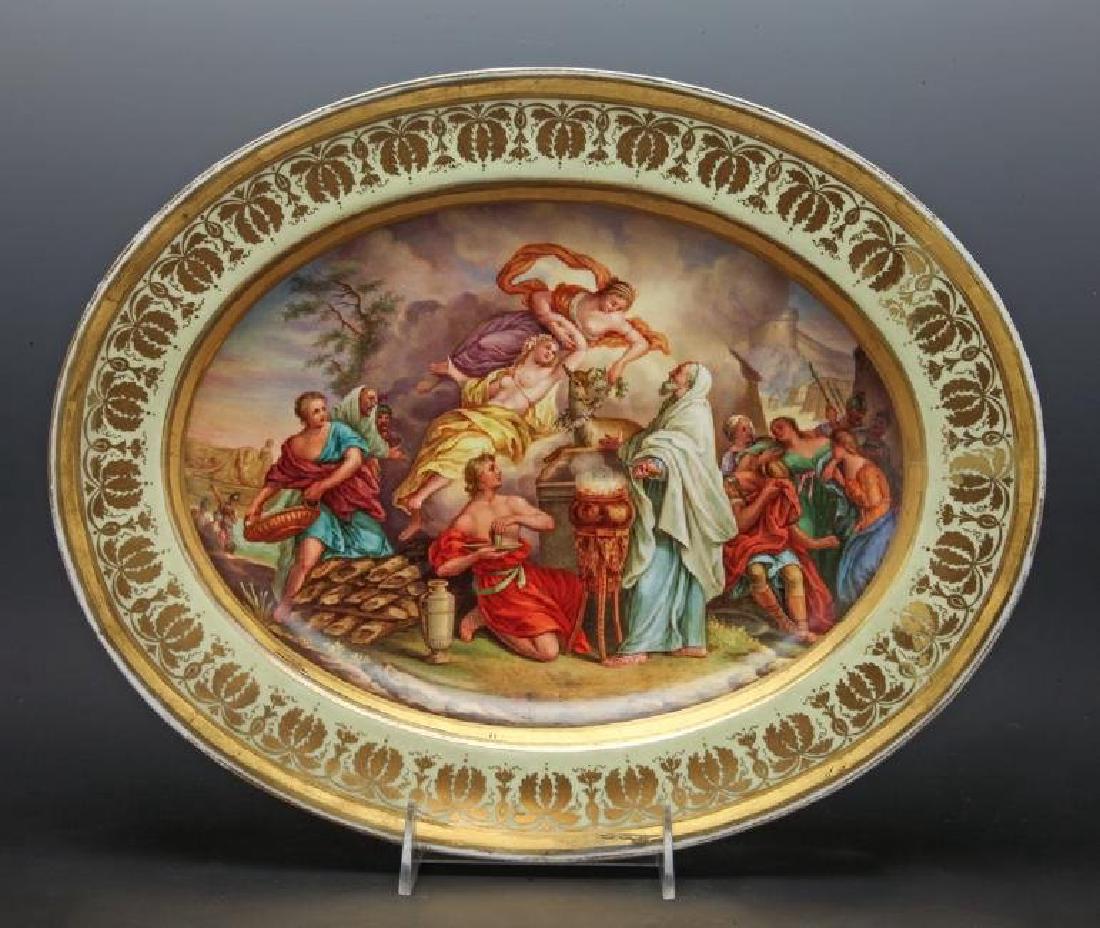 A LARGE 19TH C. ROYAL VIENNA PLATTER (1 of 3)