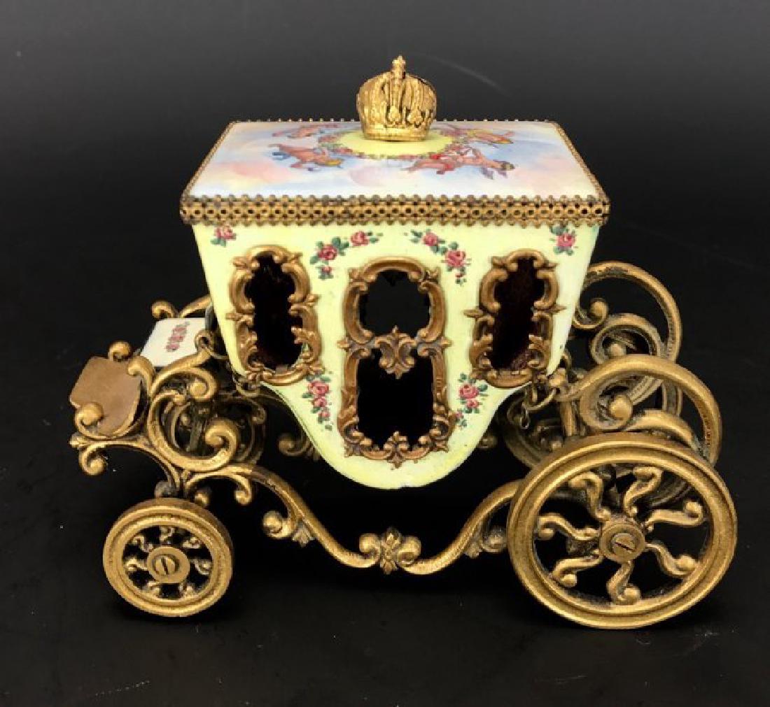 19TH C. VIENNESE ENAMEL CARRIAGE (1 of 3)
