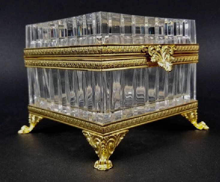 DORE BRONZE AND BACCARAT CRYSTAL JEWELRY BOX (1 of 3)