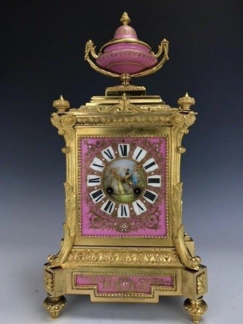 19TH CENTURY JEWELLED SEVRES & ORMOLU CLOCK (1 of 4)