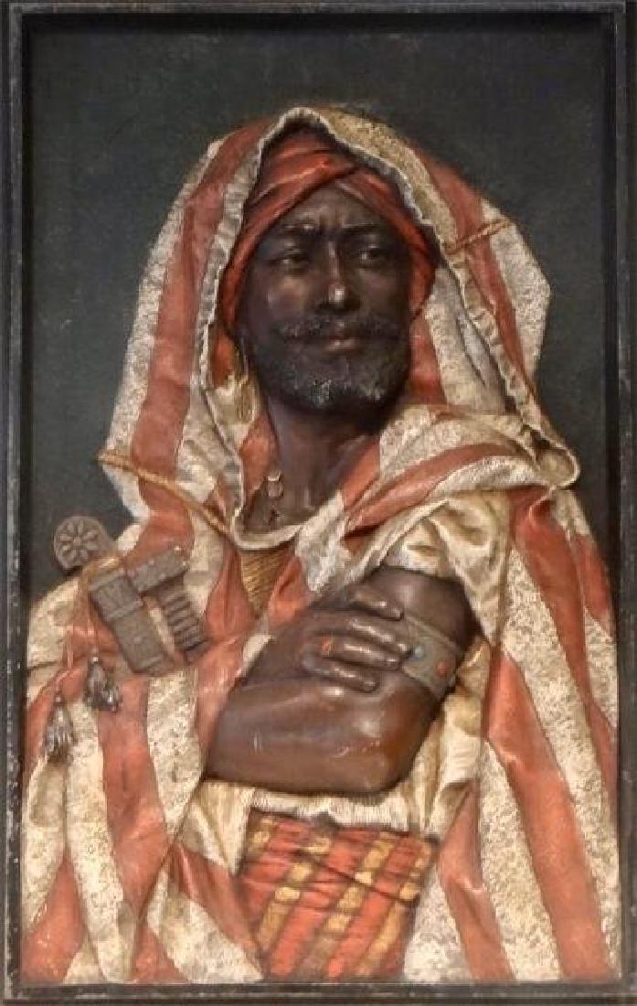 ANTIQUE FRENCH LOUIS HOTTOT COLD PAINTED PLAQUE (1 of 3)