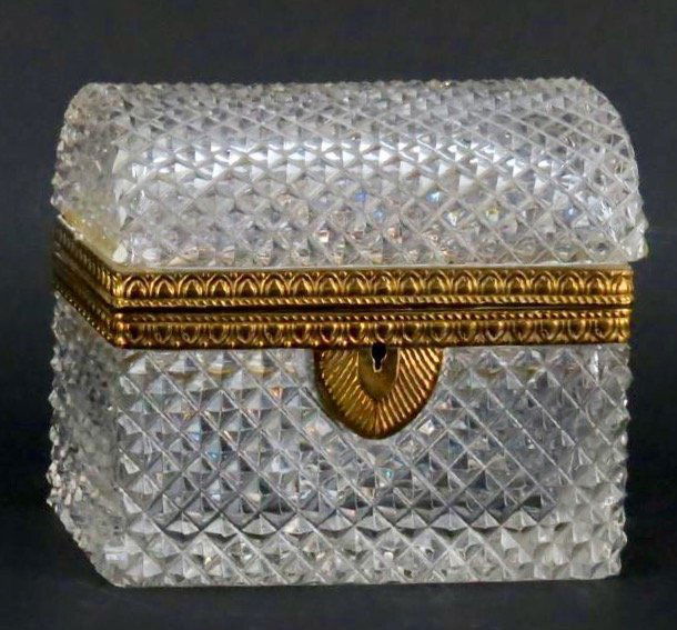 ORMOLU MOUNTED BACCARAT GLASS BOX (1 of 1)