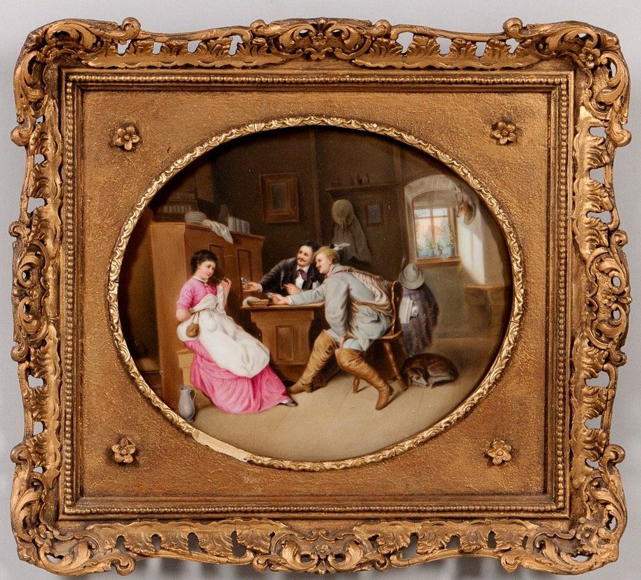 19TH C. BERLIN KPM PORCELAIN PLAQUE (1 of 2)