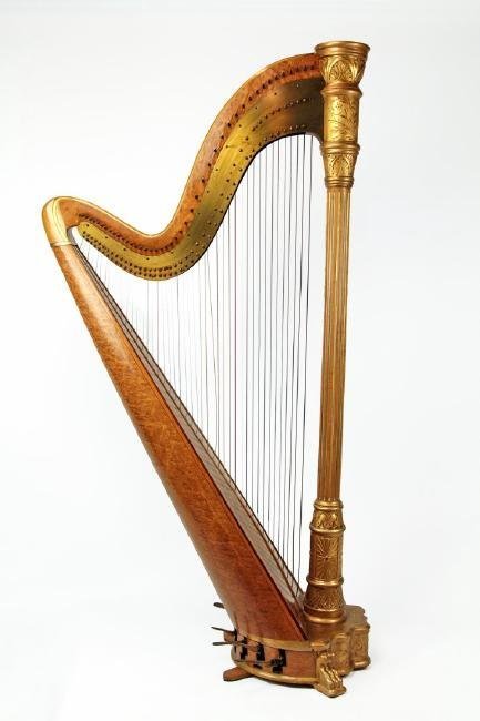 A MAGNIFICENT 19TH C CHARLES LINDEMAN HARP (1 of 6)