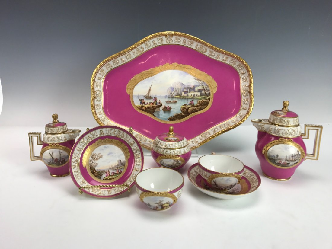 19TH C. MEISSEN TETE-A-TETE TEA SET (1 of 7)