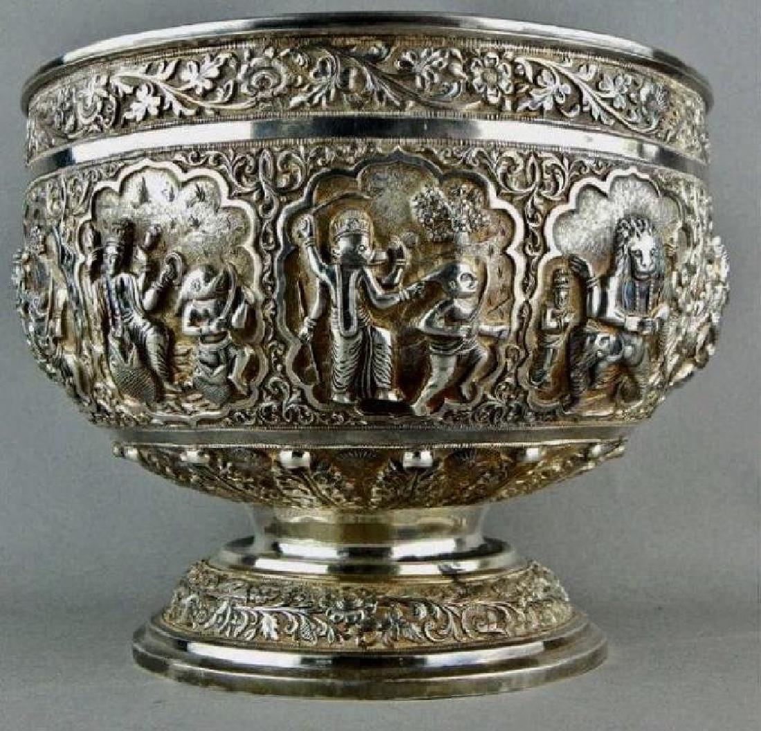 19TH C. BURMESE SILVER BOWL (1 of 6)