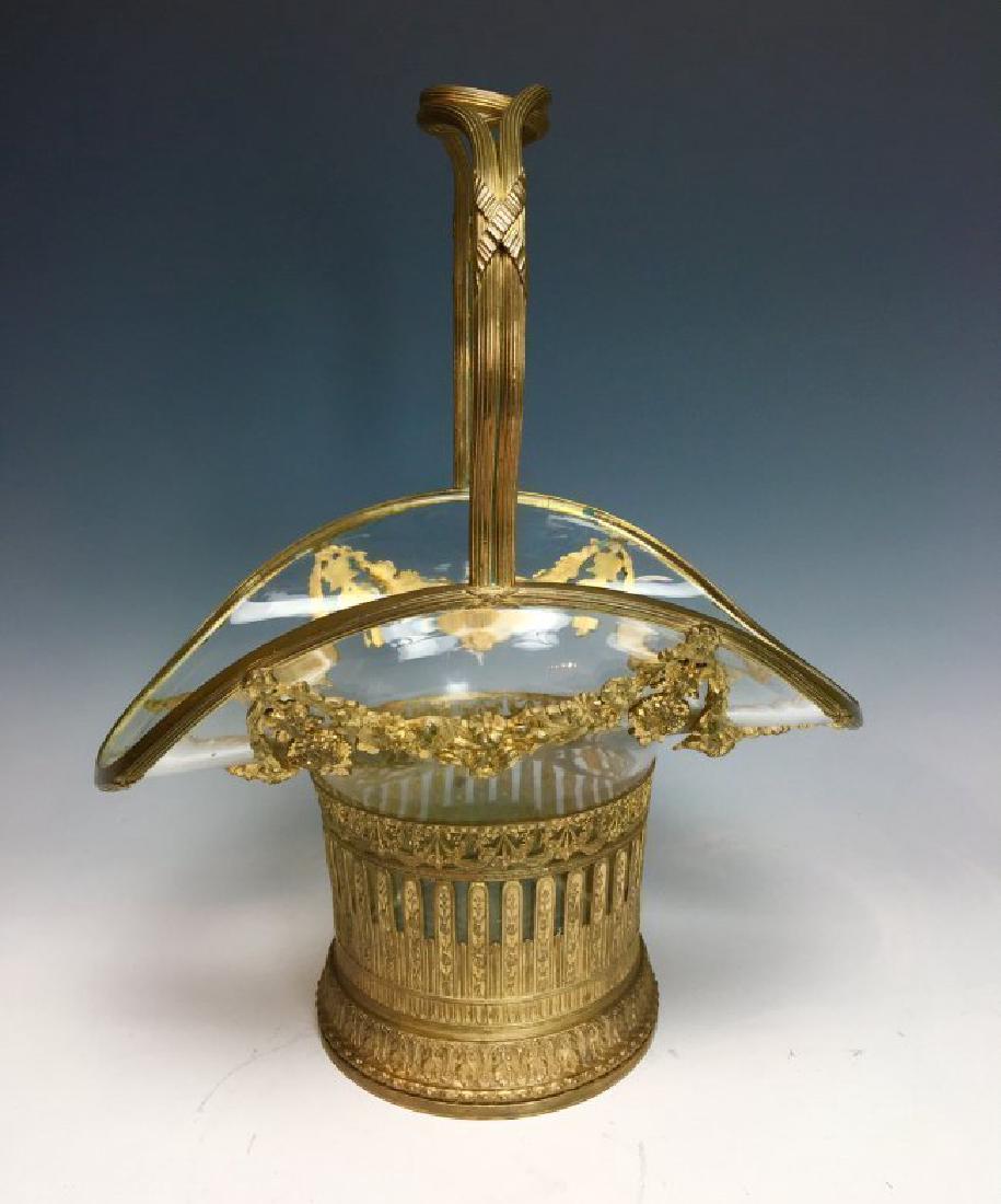 DORE BRONZE MOUNTED BACCARAT CRYSTAL BASKET (1 of 1)