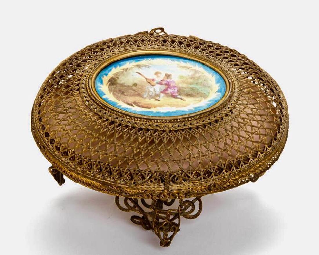 19TH CENTURY DORE BRONZE AND SEVRES PORCELAIN BOX (1 of 3)