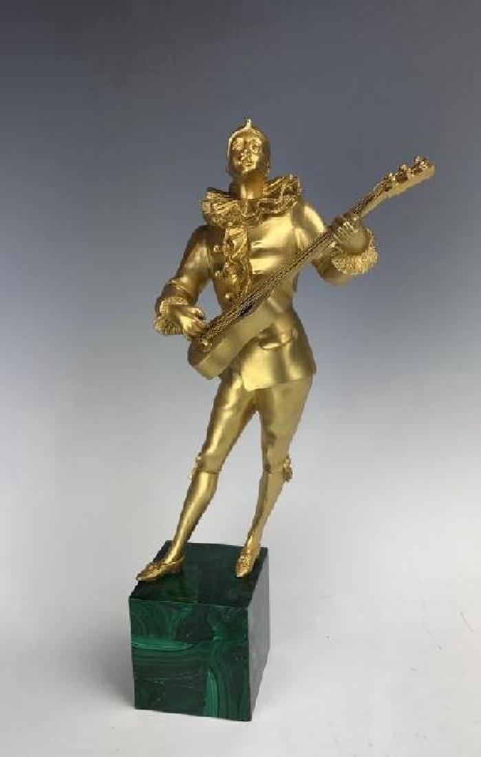 19TH C. DORE BRONZE MOUNTED ON MALACHITE BASE (1 of 2)