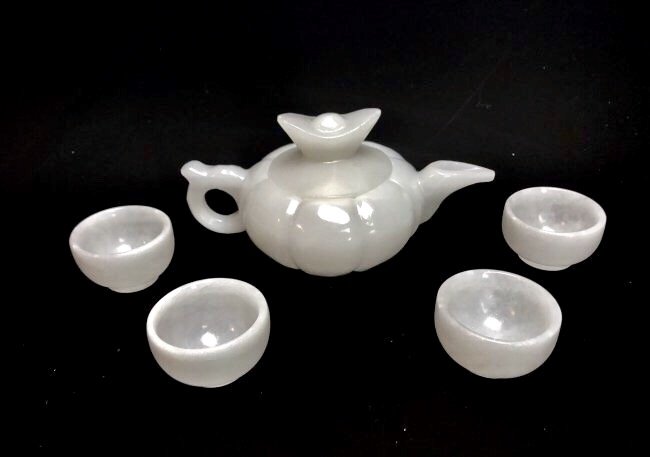 CHINESE WHITE JADE TEA SET (1 of 1)