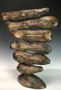 A LARGE BRONZE SCULPTURE BY ISAAC WITKIN: Isaac Witkin (American, 1936-2006), Measures 32" High, 25" Long. Signed and dated 94. Excellent condition. Estimate $6.000-8.000