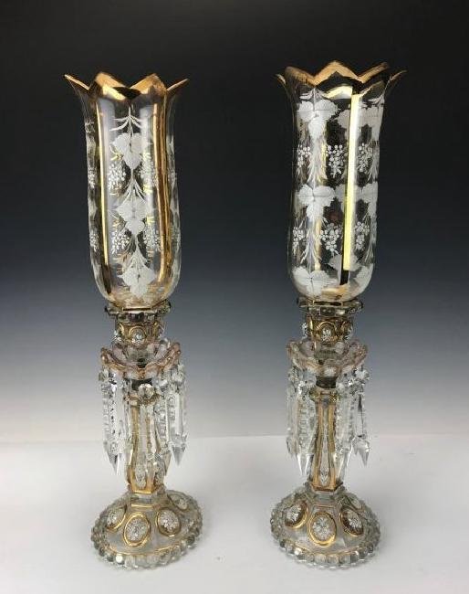 A PAIR OF 19TH C. BACCARAT HURRICANE LAMPS (1 of 3)
