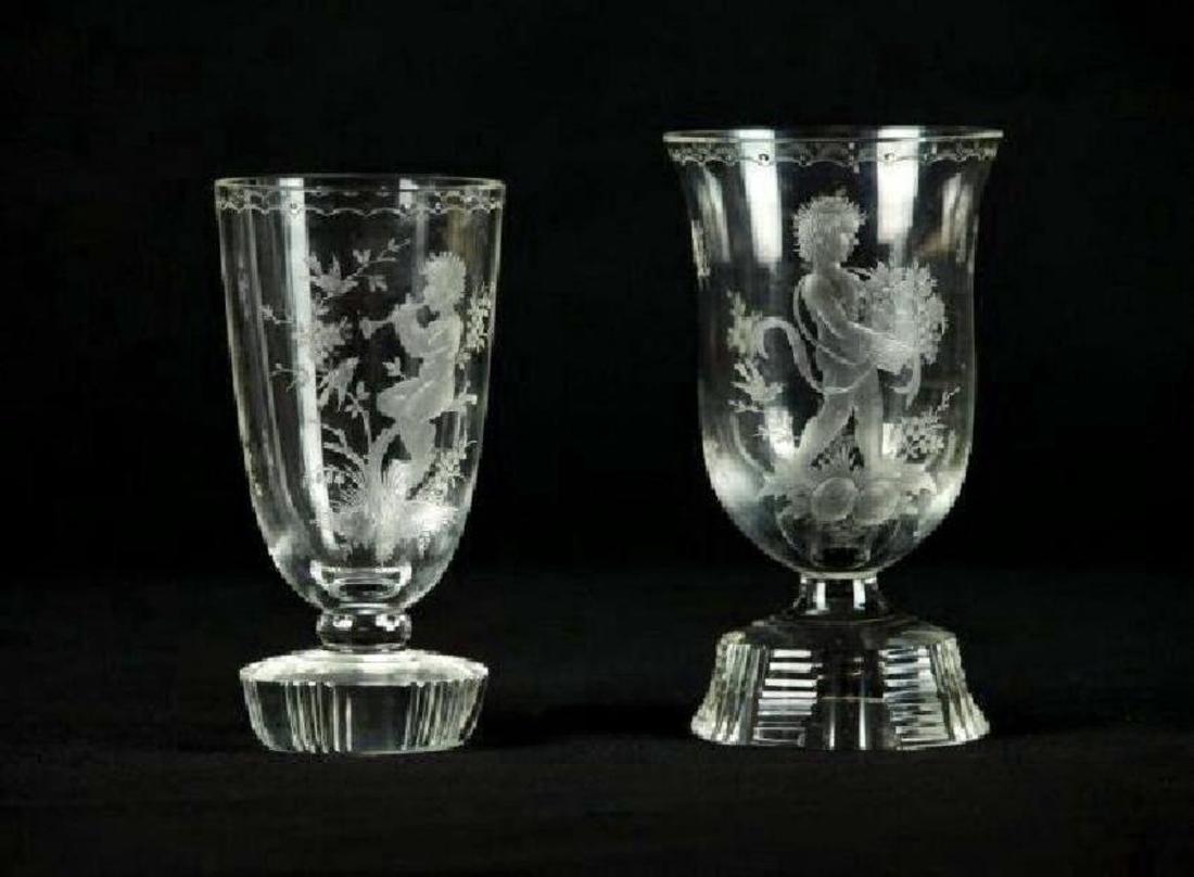 TWO 19TH CENTURY BOHEMIAN GOBLETS (1 of 3)