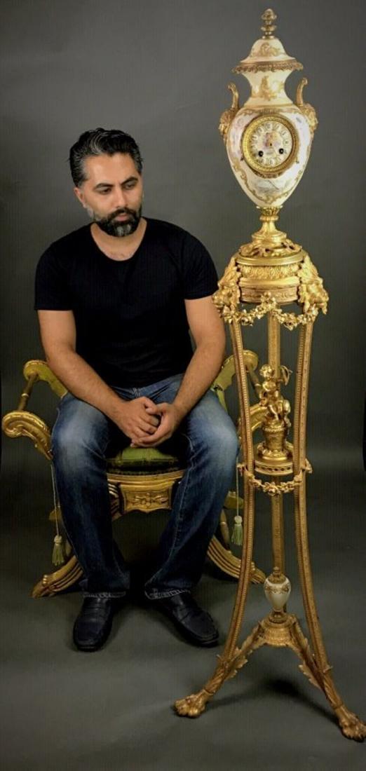 A PALATIAL ORMOLU MOUNTED SEVRES PORCELAIN CLOCK (1 of 5)