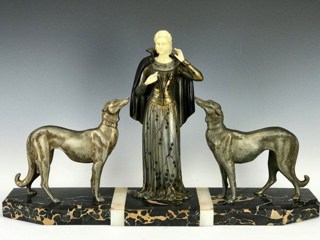 A PALATIAL ART DECO SCULPTURE (1 of 4)