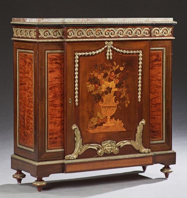 ANTIQUE ORMOLU MOUNTED MARQUETRY COMMODE (1 of 1)