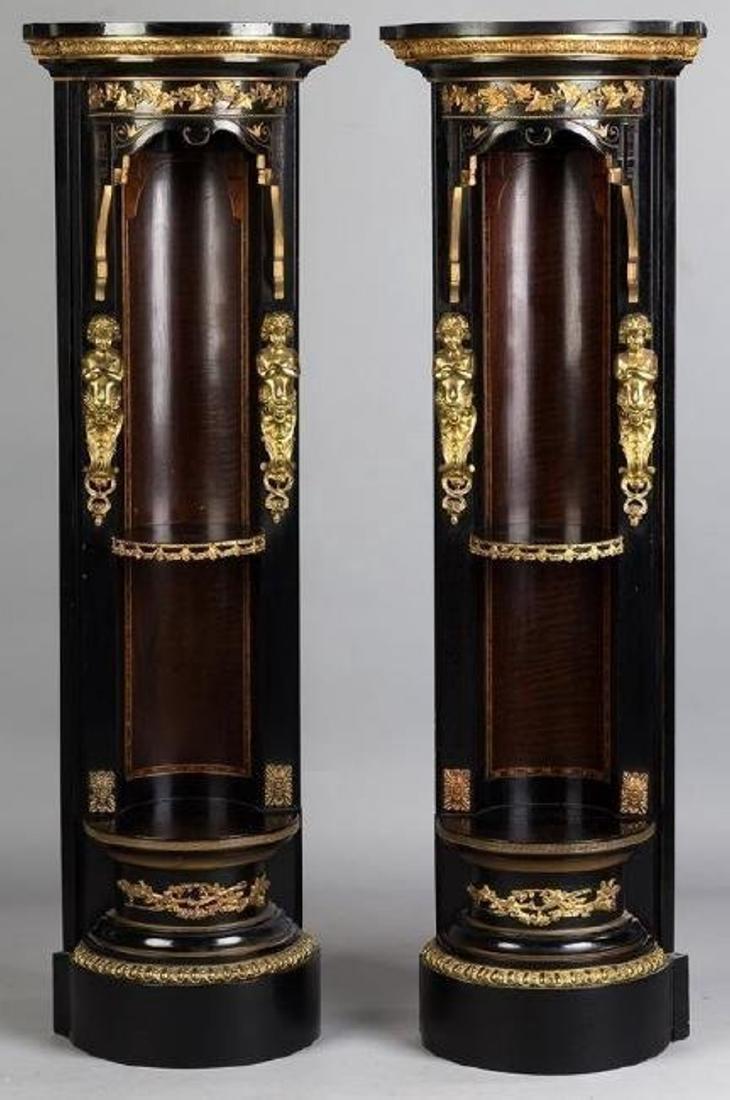 PAIR OF 19TH C. ORMOLU MOUNTED CORNER STANDS (1 of 2)