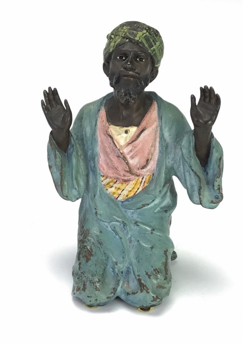 A FRANZ BERGMAN COLD PAINTED BRONZE PRAYER (1 of 4)