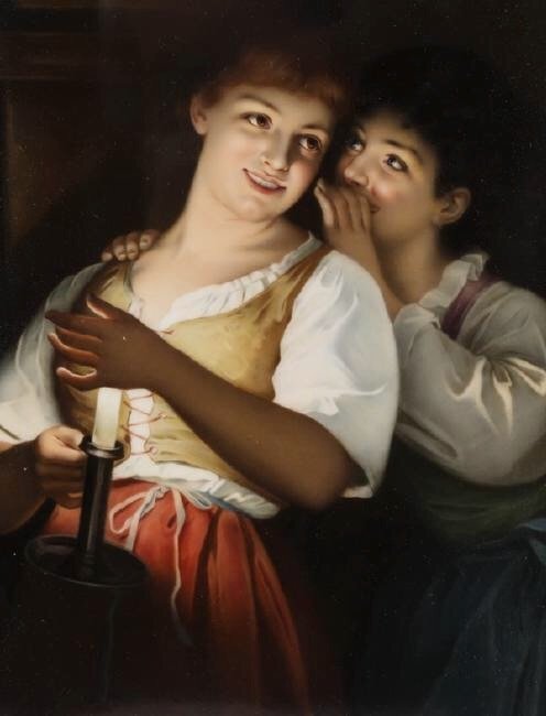 A LARGE 19TH C. BERLIN KPM PORCELAIN PLAQUE (1 of 1)