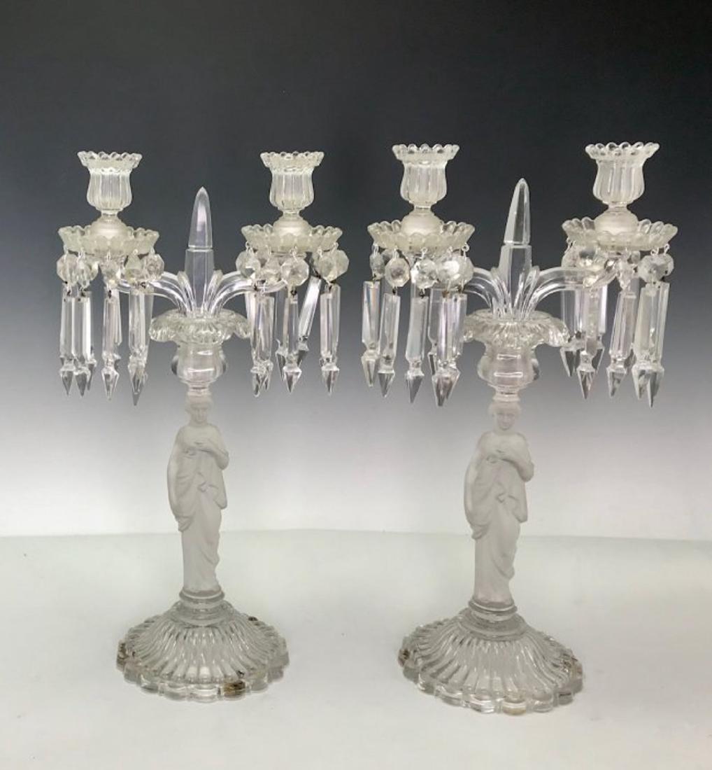 A PAIR OF BACCARAT CRYSTAL CANDELABRA (1 of 4)