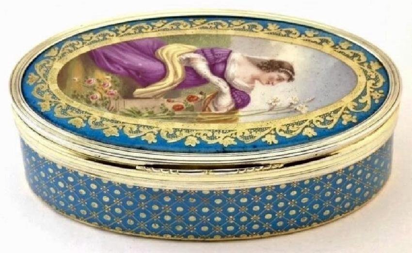 19TH C. SWISS ENAMEL SILVER BOX (1 of 3)