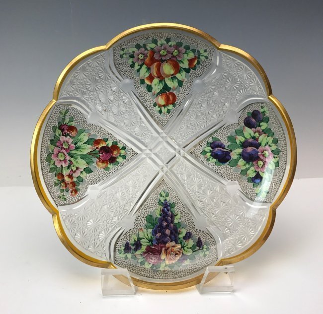 A LARGE 19TH C. MOSER ENAMELLED DISH (1 of 1)
