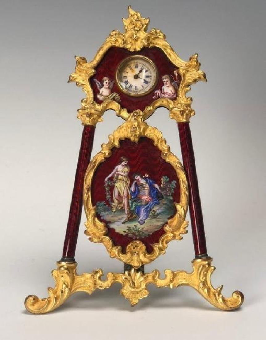 VIENNESE ENAMEL CLOCK CIRCA 1900 (1 of 1)