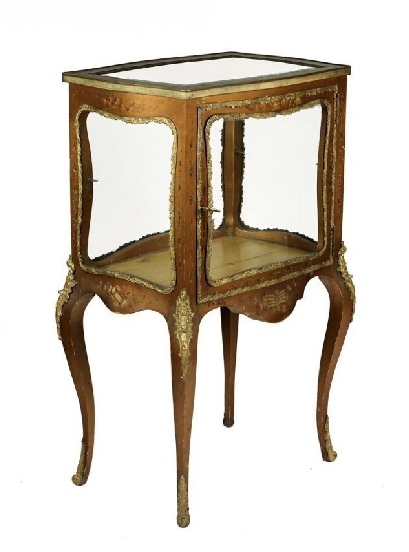 A VERNIS MARTIN ORMOLU MOUNTED SHOWCASE: Circa 1900. Estimate $1.200-1.500