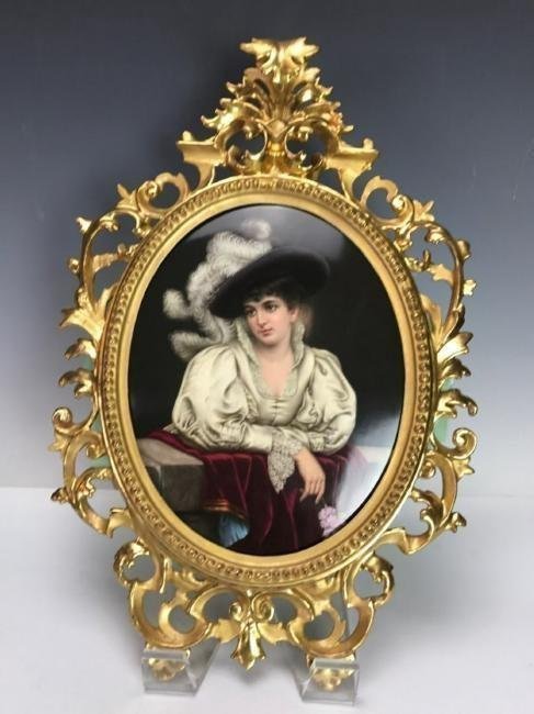 19TH C.BERLIN KPM PORCELAIN PLAQUE: Circa 1880. Porcelain plaque measures 10.75" x 8". Excellent condition. Estimate $4.000-5.000