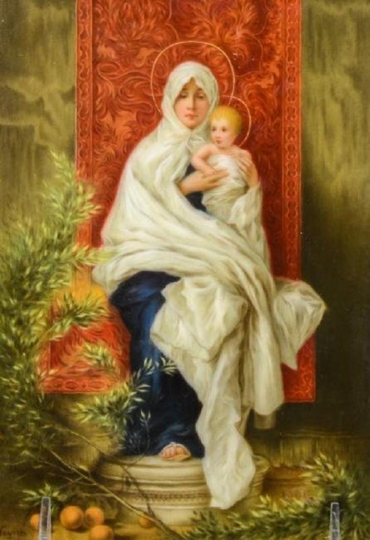 19TH C. GERMAN PORCELAIN PLAQUE SIGNED WAGNER: Measures 7" x 5". Excellent condition. Estimate $600-800