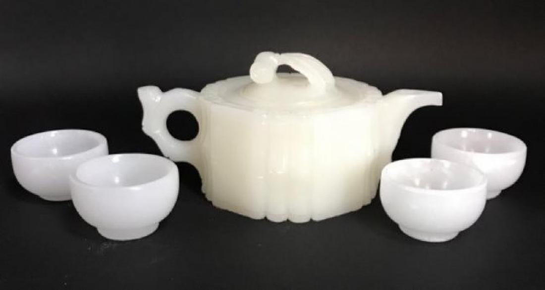 CHINESE WHITE JADE TEA SET (1 of 1)