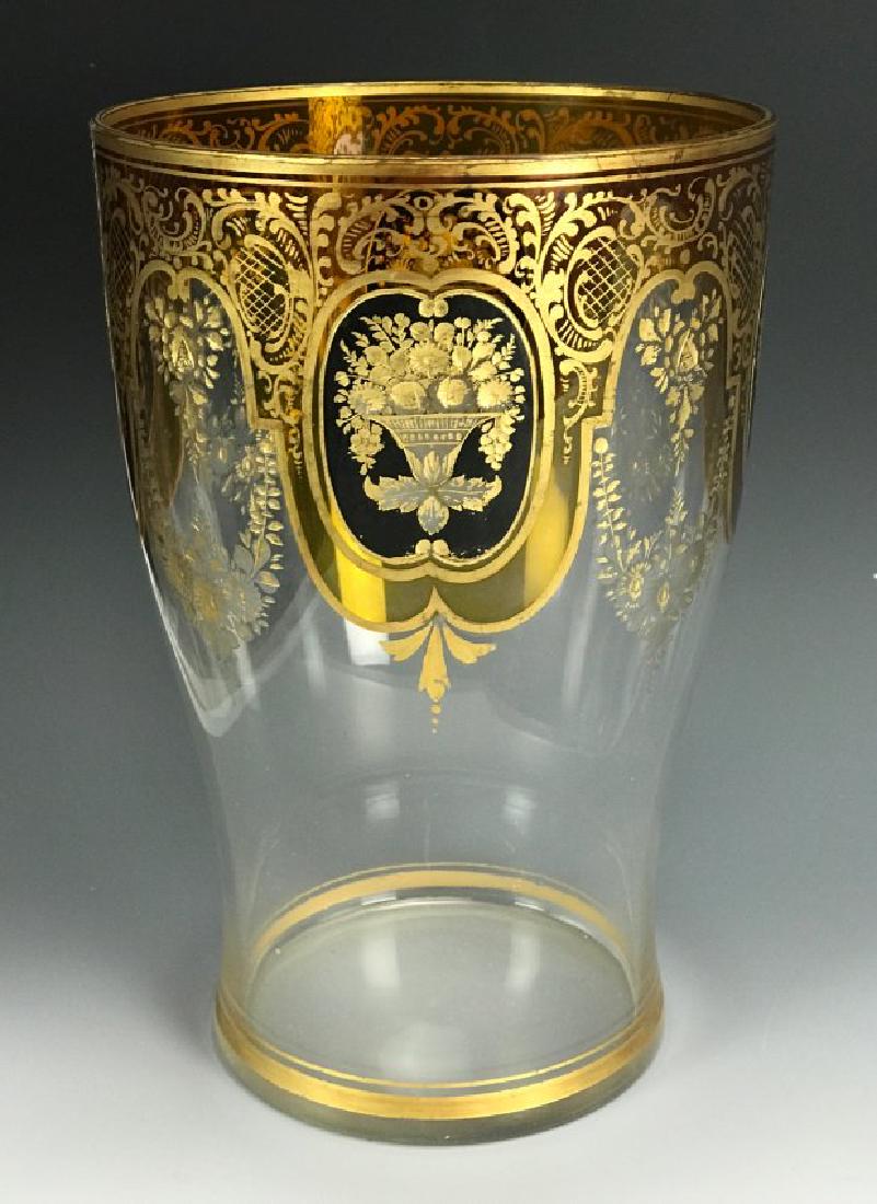 GILT MOSER/ LOBMEYR VASE CIRCA 1900 (1 of 3)