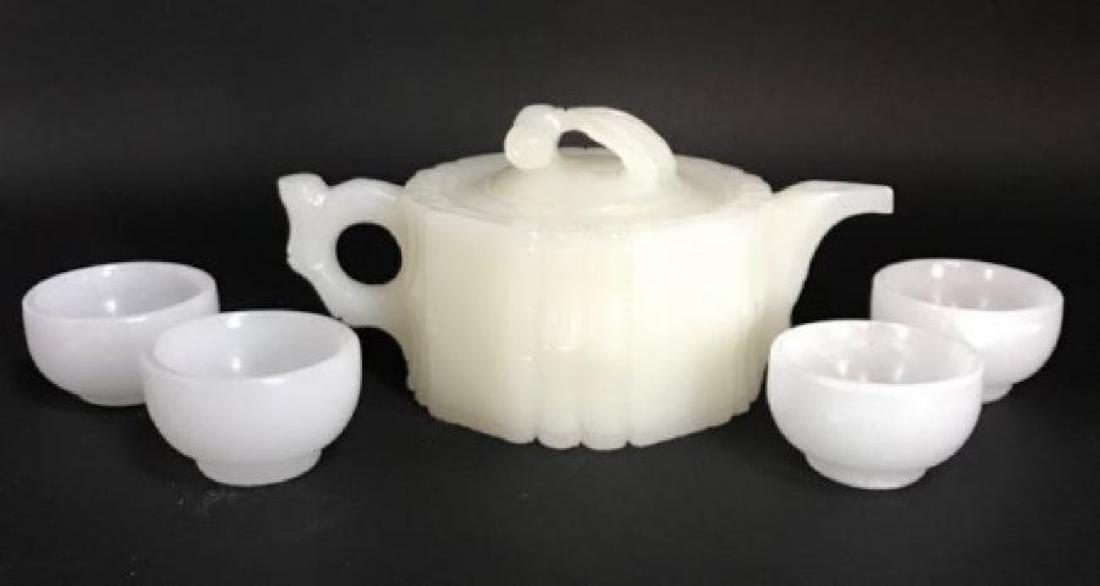 CHINESE WHITE JADE TEA SET (1 of 1)