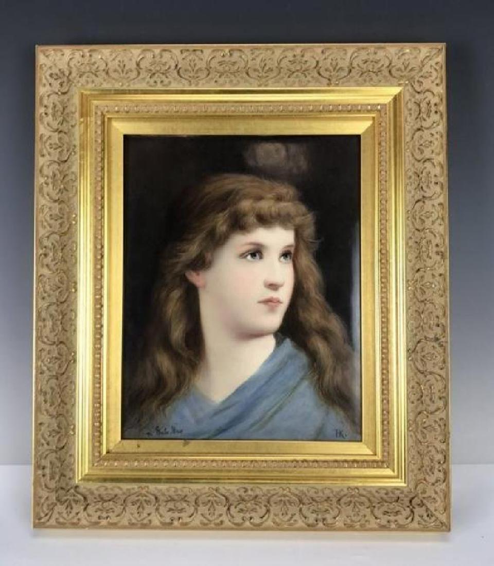 LARGE 19TH C. BERLIN KPM PORCELAIN PLAQUE (1 of 2)