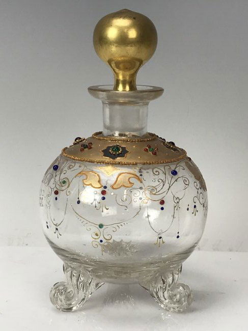 19TH C. MOSER PERFUME BOTTLE: Measures 6" High. Good condition. Estimate $300-400