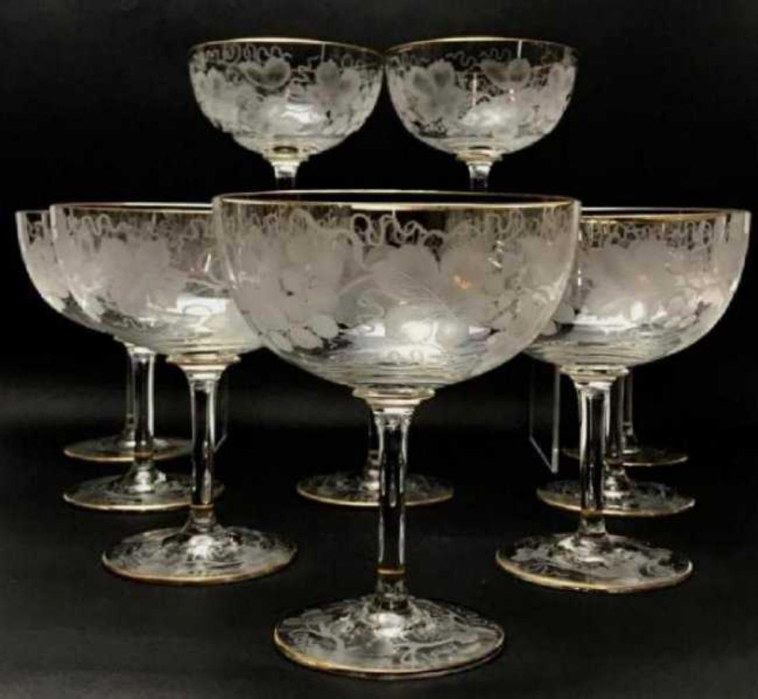 SET OF 10 LARGE MOSER GLASSES (1 of 4)