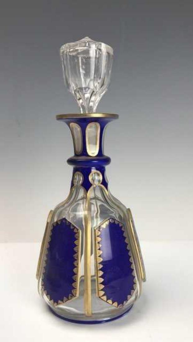 19TH C. BOHEMIAN GLASS PERFUME BOTTLE (1 of 1)