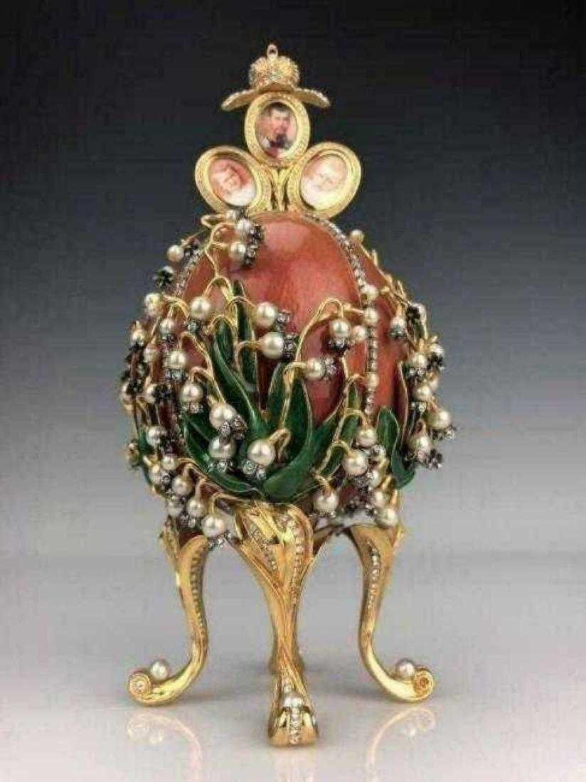 LILLIES OF THE VALLEY SIGNED FABERGE EGG (1 of 6)