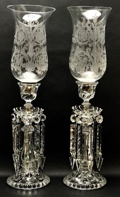 PAIR OF BACCARAT HURRICANE LAMPS (1 of 3)
