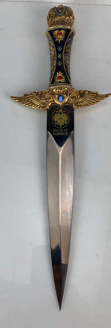 A HOUSE OF FABERGE ENAMEL AND JEWELED DAGGER (1 of 5)