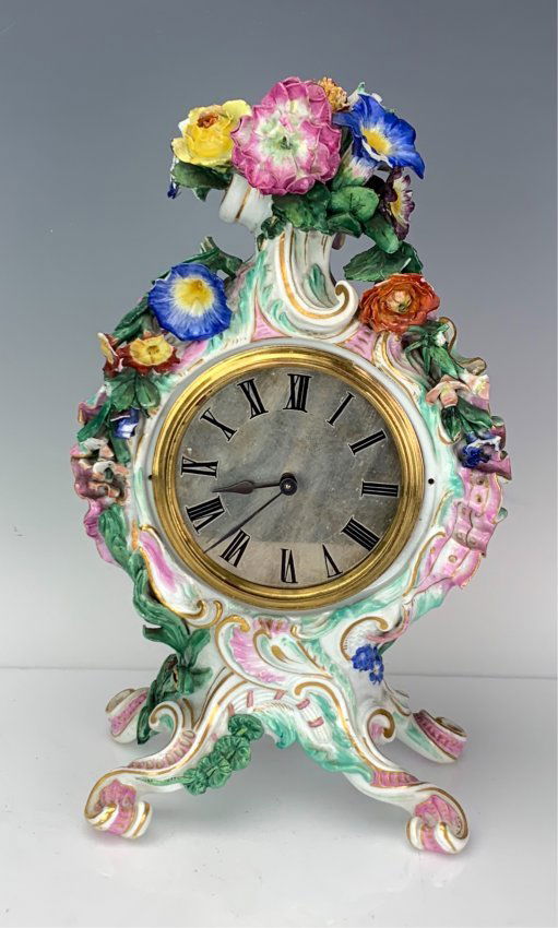 19TH C. MEISSEN CLOCK (1 of 3)