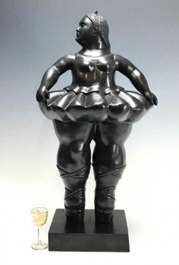 FERNANDO BOTERO "BALLERINA" BRONZE SCULPTURE: Fernando Botero (Colombian, 1932) titled Ballerina , measures 22.5" High. Signed and numbered E/A 2/6. Estimate $6.000-8.000